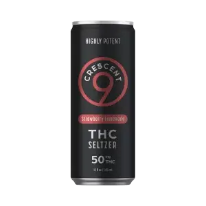 Crescent 9 High-Potency THC Seltzer Strawberry 24-Pack