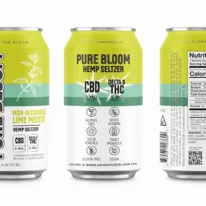 Pure Bloom Hemp Seltzer Lime Mojito 24-Pack