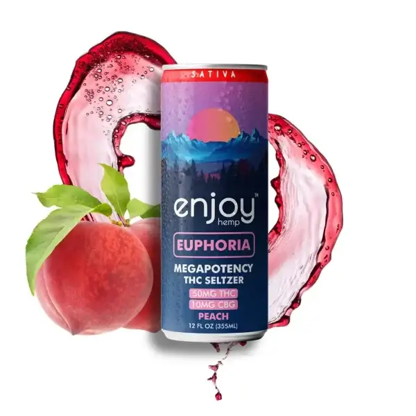 50mg THC + 10mg CBG Peach Seltzer for Euphoria 24-Pack